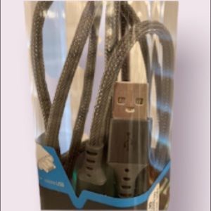 ventev chargesync alloy Micro USB cable steel gray 4ft Brand New Never Used